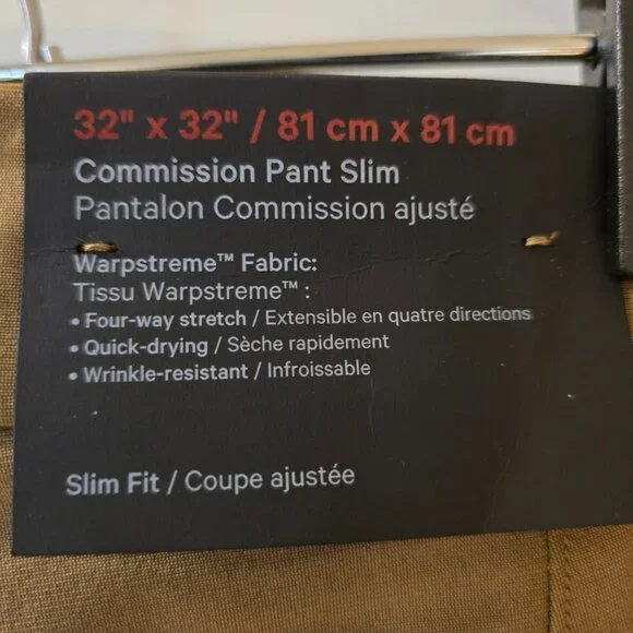 NWT Men's Lululemon Commission Pant Slim 32X32 w/Warpstreme Fabric